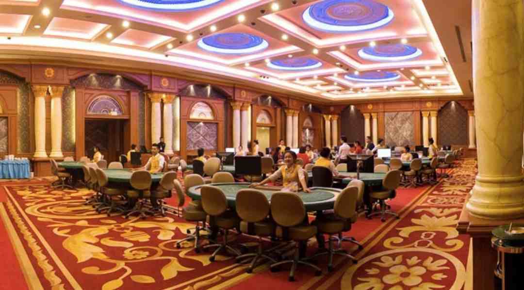 Không gian sòng bạc casino tại Sangam Resort & Casino hoành tráng 